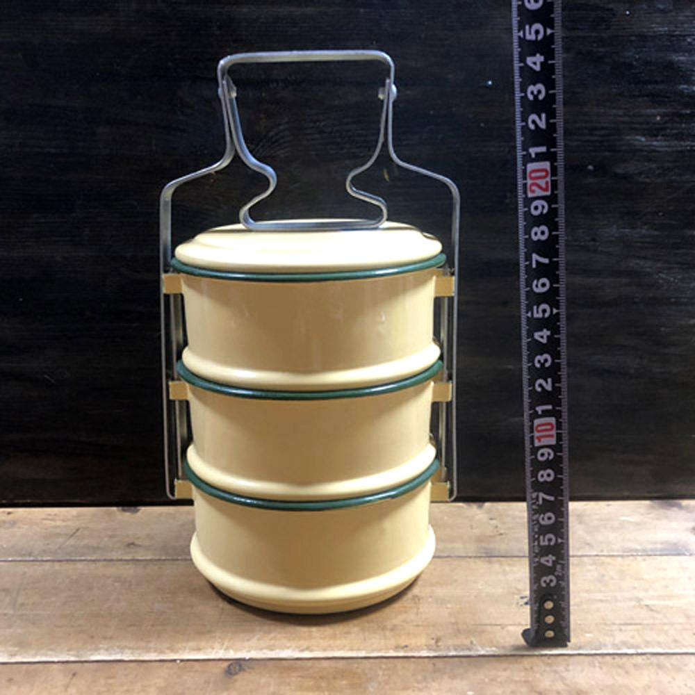 画像5: タイ製　ホーロー　黄色3段　弁当箱