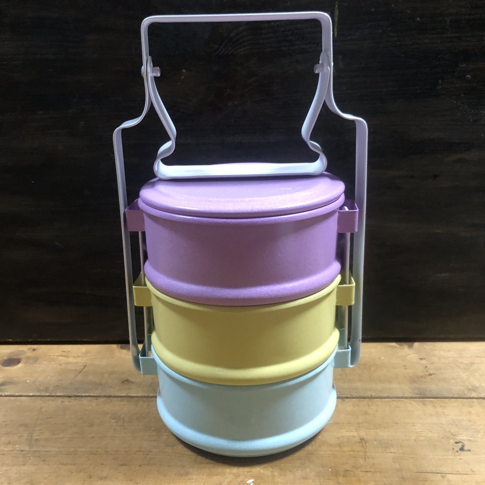 画像1: ≪タイ雑貨≫ホーロー ・パステル3段  弁当箱  B