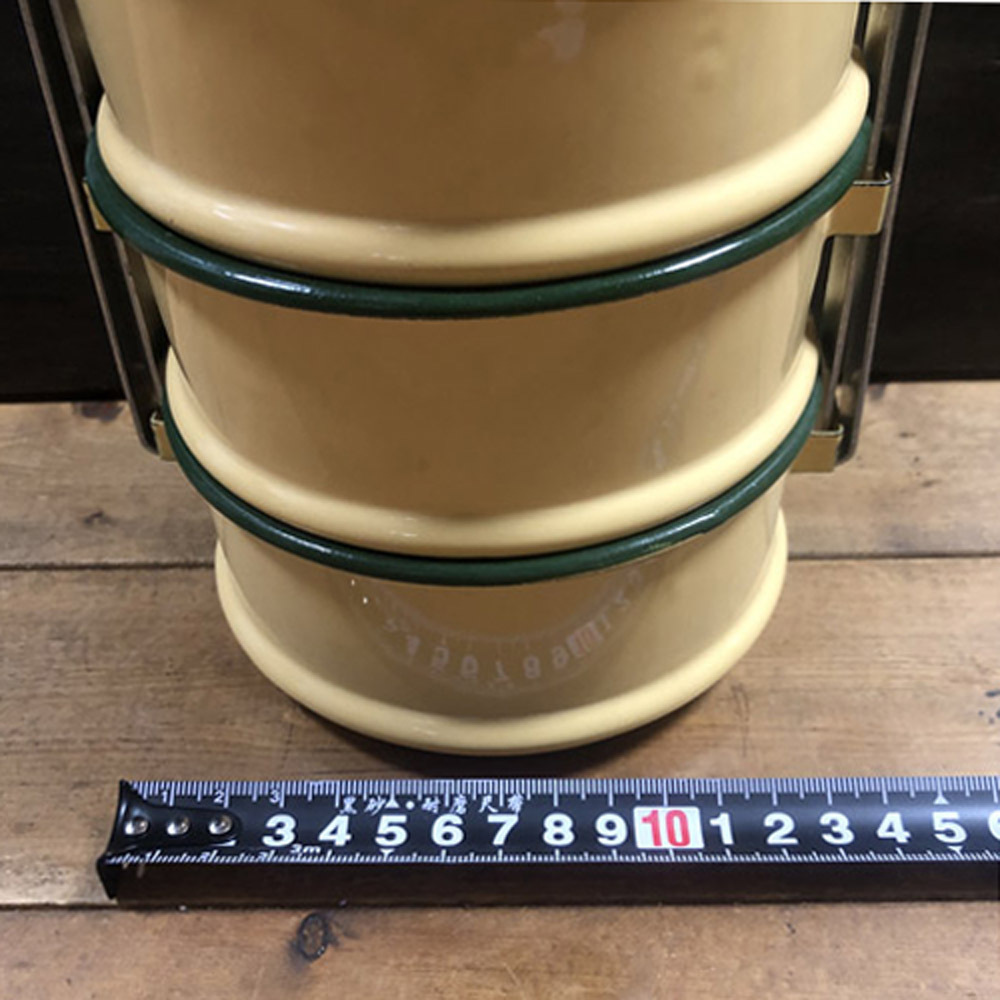 画像6: タイ製　ホーロー　黄色3段　弁当箱