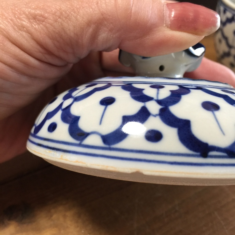 画像6: 【OUTRET】（少しの欠け） 青白陶器  スープカップ11cm