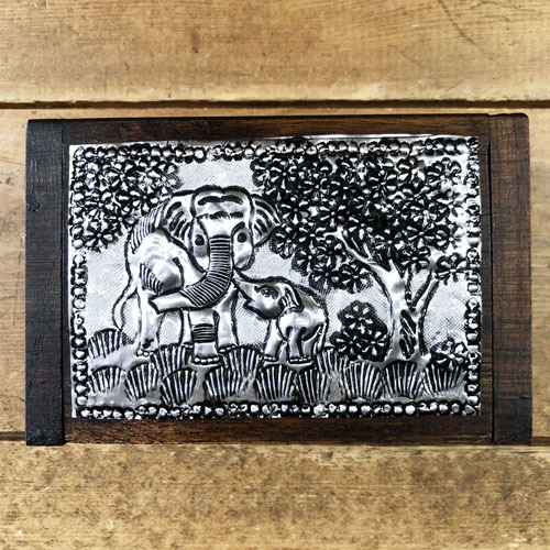 画像2: タイ製　飾り木箱  大Ｂ 