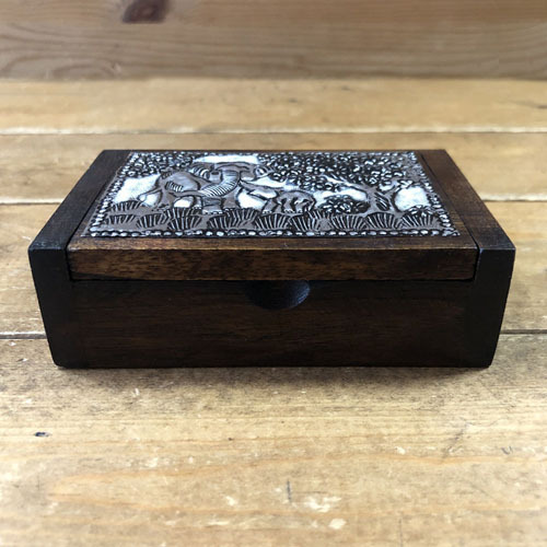 画像: タイ製　飾り木箱  大Ｂ 