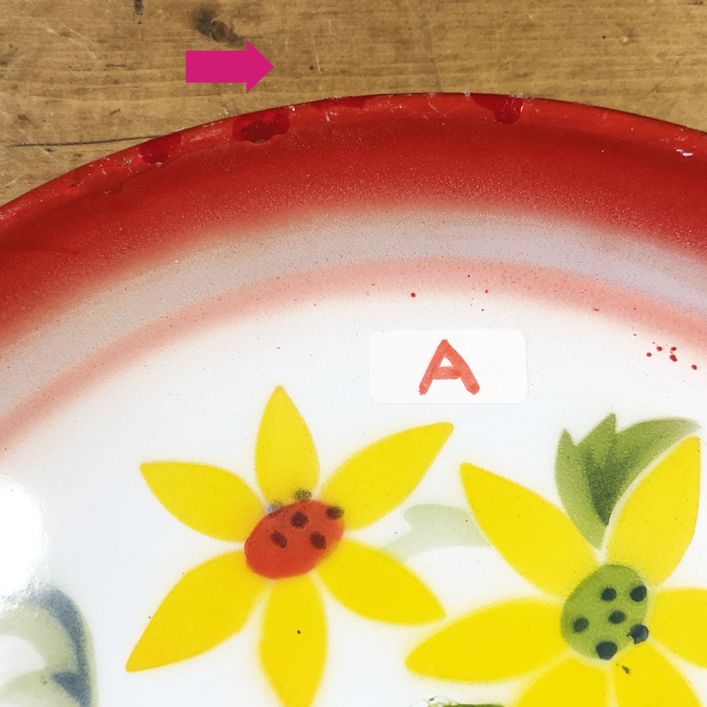 画像: 【OUTRET】（エッジ部分にキズ）ホーロー23cm：Aタイプ