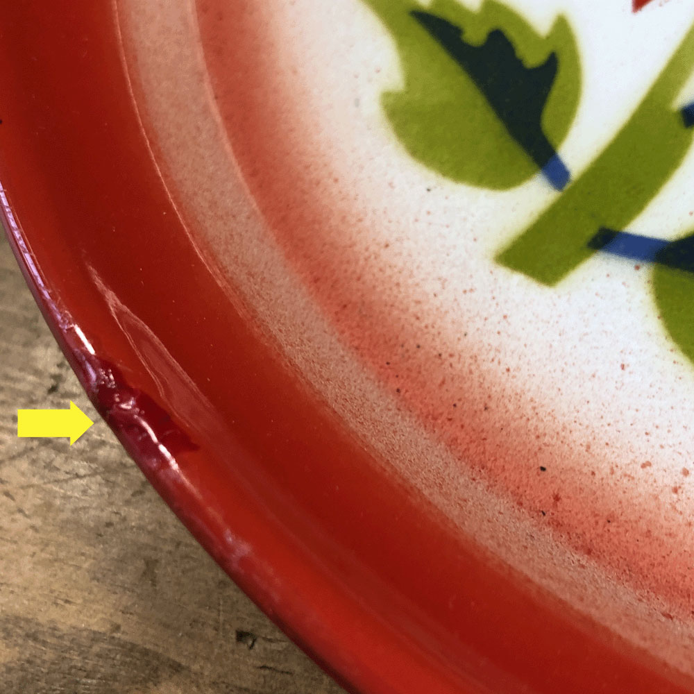 画像: 【OUTRET】（エッジ部分にキズ）ホーロー23cm：Dタイプ