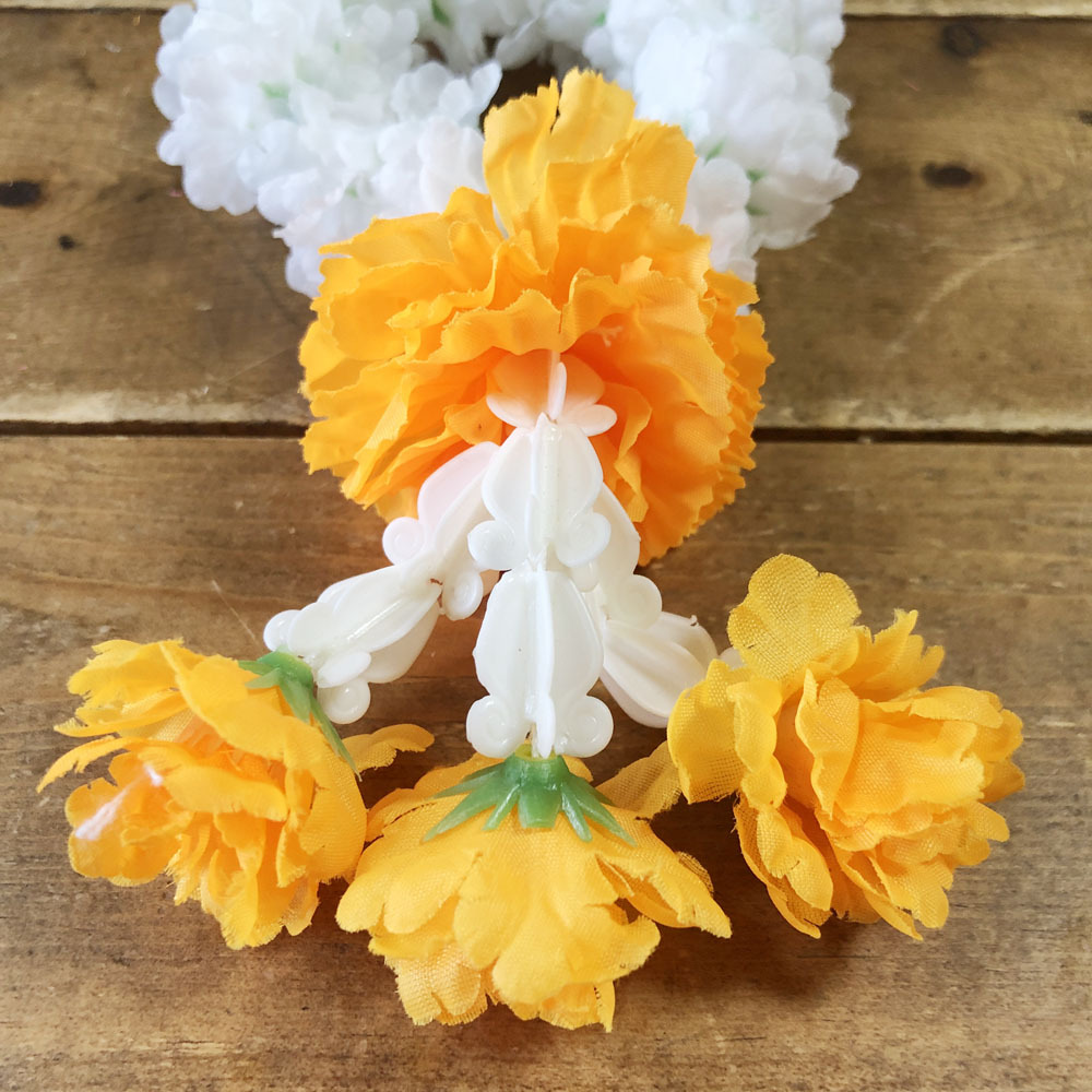 画像3: マーライ輪 白＆オレンジ（直径8cm）5色展開