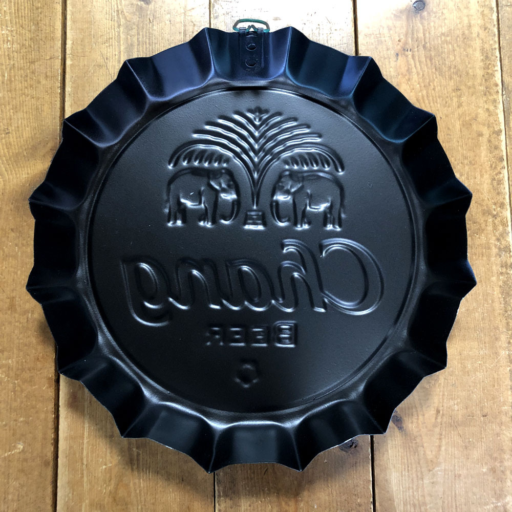 画像5: 【changビール（緑）】【ブリキ看板24cm】【ボトルキャップ型】アンティーク　レトロ